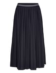 GANT Jersey Pleated Skirt Marinblå