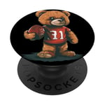 Costume d'ours en peluche de football américain pour garçons et filles PopSockets PopGrip Adhésif