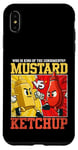 Coque pour iPhone XS Max Graphique de combat moutarde contre ketchup King of the Condiments