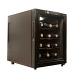 Semiconductor Electronic Wine Cabinet, Small Quiet Cooled Red and White Wine Fridge with Glass Door and Digital Temperature Display,Home/Bar