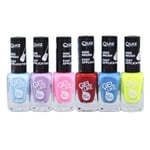 6st nagellack, nail polish - Set  - multifärg