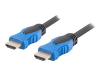 Lanberg - Premium Hög Hastighet - Hdmi-Kabel Med Ethernet - Hdmi Hane Till Hdmi Hane - 50 Cm - Svart - Stöd För 4K