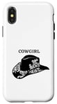 Coque pour iPhone X/XS Chapeau de cowgirl noir design pour cowgirls