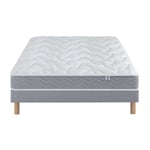 Ensemble Matelas Botaniste 100% Latex + Sommier Base Ferme 80x190