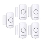 VOXON wireless Door and Window Alarm Sensor 5 Pack 2 Modes Magnetic Window Door Burglar Alarm with 100dB Loud for Kids Safety Home Shop Security