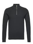 Cfkarlo 0092 Half Zipper Knit Tops Knitwear Half Zip Jumpers Black Casual Friday