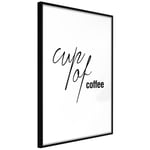 Plakat - Cup of Coffee - 30 x 45 cm - Sort ramme