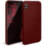 Moozy Minimalist Series Coque en silicone pour Samsung A10, Vin Rouge – Finition mate fine et souple en TPU - Neuf