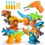 Toyzey Dinosaure Jouet Enfant 3-9 Ans,Jurassic World Dinosaure Jouet Garcon 3-12 Ans Perceuse Enfant Jeu 3-9 Ans Dinosaure Cadeau Fille 2-9 Ans Démontage Jouets Cadeau Garcon 3-9 Ans