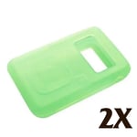 2X Green/yellow Silicone Skin Case for Sandisk Sansa Clip Plus+ MP3 Player Cover