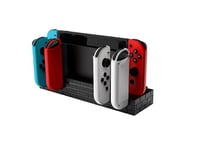 EgoGear - Station de charge USB pour Nintendo Switch - Convient pour 4 Joy-Con + 8 rangements de jeux Switch - Indicateur de charge LED - Base antidérapante