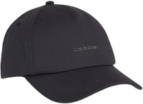 Calvin Klein Women Baseball Cap Metal Lettering Canvas, Black (Ck Black), One Size