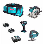 Makita - Kit 18V MSB3P2B (DJV180 DSS610 DTD152 2 x 5,0 Ah DC18RC Trolley)