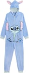 Disney Lilo and Stitch All in One  Pyjamas for Boys&Girls, Kigurumi Warm Pyjamas