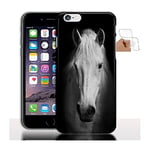 Coque iPhone 7 Silicone Cheval Noir et Blanc | Gel incassable | Collection Animal | iPhone 8