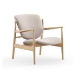 House of Finn Juhl - France Chair, Clear oiled oak, Cat. 2 Hallingdal 65 - 113 - Lenestoler - Finn Juhl - Tre farget,Grå - Tre/Tekstilmateriale