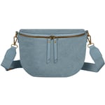 Gallantry Sac Banane Bandoulière Luna en Tissu Bleu clair