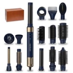 Cecotec Brosse Soufflante avec 14 Têtes, Technologie Coanda CeramicCare 14in1 AirGlam Bleu. Brosse Chauffante 1400W, Moteur Numérique, Éliminateur de Frisottis, 3 Températures