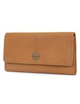 Timberland Women Leather RFID Flap Wallet Clutch Organizer, Wheat (Nubuck), One Size