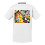 T-Shirt Enfant Pokemon A La Montagne Volcan Anime Jeux Vidéo