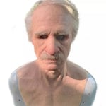 Realistisk gammal mans mask latex mask Halloween full head mask A