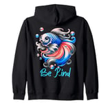 be kind rainbow fish teacher life teaching back to school Zip Hoodie