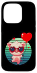 Coque pour iPhone 14 Pro Saint Valentin Porcinet Cœur Amoureux Amour Ballon Mignon