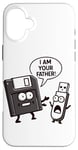 Coque pour iPhone 16 Plus Disquette vers clé USB 90s 00s Ordinateur Drôle Geek Joke