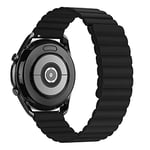 Tasikar 20mm Straps Compatible with Samsung Galaxy Watch 7/6/5/4 Strap 40mm 44mm/Galaxy Watch 6 Classic 43mm 47mm/Watch 5 Pro, Silicone Magnetic Band for Galaxy Watch 4 Classic/Watch 3 (Black)