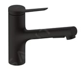 Hansgrohe Zesis M33 Mitigeur d'évier avec douchette extractible, noir mat 74820670