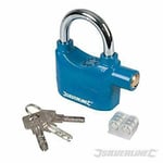 Silverline 507205 Alarm Padlock Heavy duty aluminium alloy 70mm & batterys LOCK