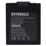 EXTENSILO 1x Batterie compatible avec Panasonic Lumix DMC-FZ18, DMC-FZ28, DMC-FZ30 appareil photo, reflex numérique (750mAh, 7,2V, Li-ion)