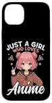 Coque pour iPhone 14 Plus Just a Girl Who Loves Anime Merch Afro-Américain Afro