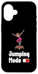 Coque pour iPhone 16 Jumpstyle Trampoline Jumpstyle de saut pour club de sport