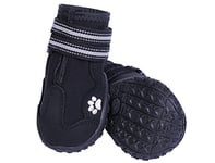 Nobby Runners Lot de 2 Chaussures pour Chien Noir Taille XS (3), L : 55 mm, B : 46 mm