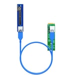 GLOTRENDS UEX108 600mm M.2 to PCIe X4 Riser Cable (PCIe 3.0 X1 Speed),pour Carte PCIe WiFi, Carte PCIe M.2, Carte PCIe USB, Carte Son, etc.