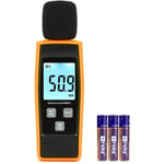 Ersandy - Decibelmetre - Sonomètre Portable Sonomètre numérique - Plage 30-130 dB (a) db mètre, niveau de bruit, testeur de surveillance décibels