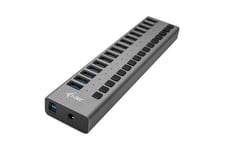 i-Tec USB 3.0 Charging HUB 16 port + Power Adapter 90 W - hub - 16 porte