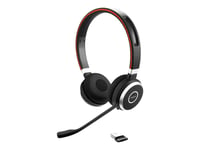 Jabra Evolve 65 UC stereo - Micro-casque - sur-oreille - Bluetooth - sans fil - NFC* - USB