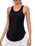 Gyabnw Débardeur de Sport Femme Léger et Confortable Tee Shirt sans Manches Yoga T-Shirt Fitness Respirant et à Séchage Rapide