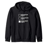 Game Night Party Republican Party Democratic Party Funny Zip Hoodie