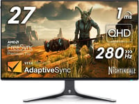 AW2723DF 27"" QHD (2560 x 1440) Écran Gaming, 280 Hz (OC), Fast IPS, 1ms, AMD FreeSync Premium Pro, Compatible G-SYNC, 95% DCI-P3, HDR, DisplayPort, 2 x HDMI, 5 x USB, Garantie 3 ans