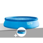 Kit piscine autoportée Intex Easy Set 4,57 x 1,22 m + Bâche de protection 4,57m x 4,57m x 1,22m Bleu