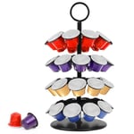 XIAPIA Coffee Capsules Holder for Nespresso, Coffee Pod Holder for Nespresso 40pcs Coffee Capsules, Rotating Design Coffee Pod Storage Rack Coffee Holder Stand for Nespresso Capsule Storage