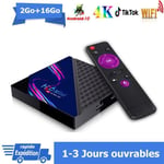 Android tv box android 10 H96 MINI V8 Smart TV BOX Dual Wifi 2Go 16Go RK3328A Netflix Google Store Boîte multimédia box Android