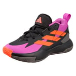 adidas Unisex Cross Em Up Select Mid Trainers Kids Non-Football Shoes, core Black/Purple Burst/Impact Orange, 13 UK