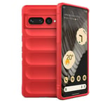 Red Tpu + Flannel Phone Case On Yhteensopiva Google Pixel 7 Pron Kanssa