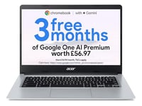 Acer Chromebook 314 CB314-1HT - (Intel Pentium Silver N6000, 8GB, 128GB eMMC, 14 Inch Full HD Touchscreen Display, Google Chrome OS, Silver)