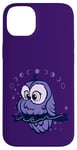 iPhone 14 Plus Cute Lilac Owl Moon Galaxy Cartoon Owl Case