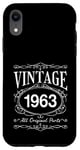 Coque pour iPhone XR Anniversaire Vintage Original Parts 1963 Née